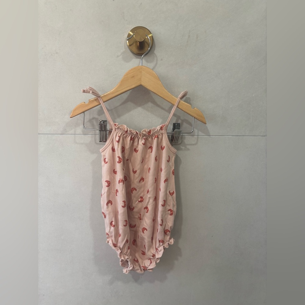 Ouef croissant print bubble romper